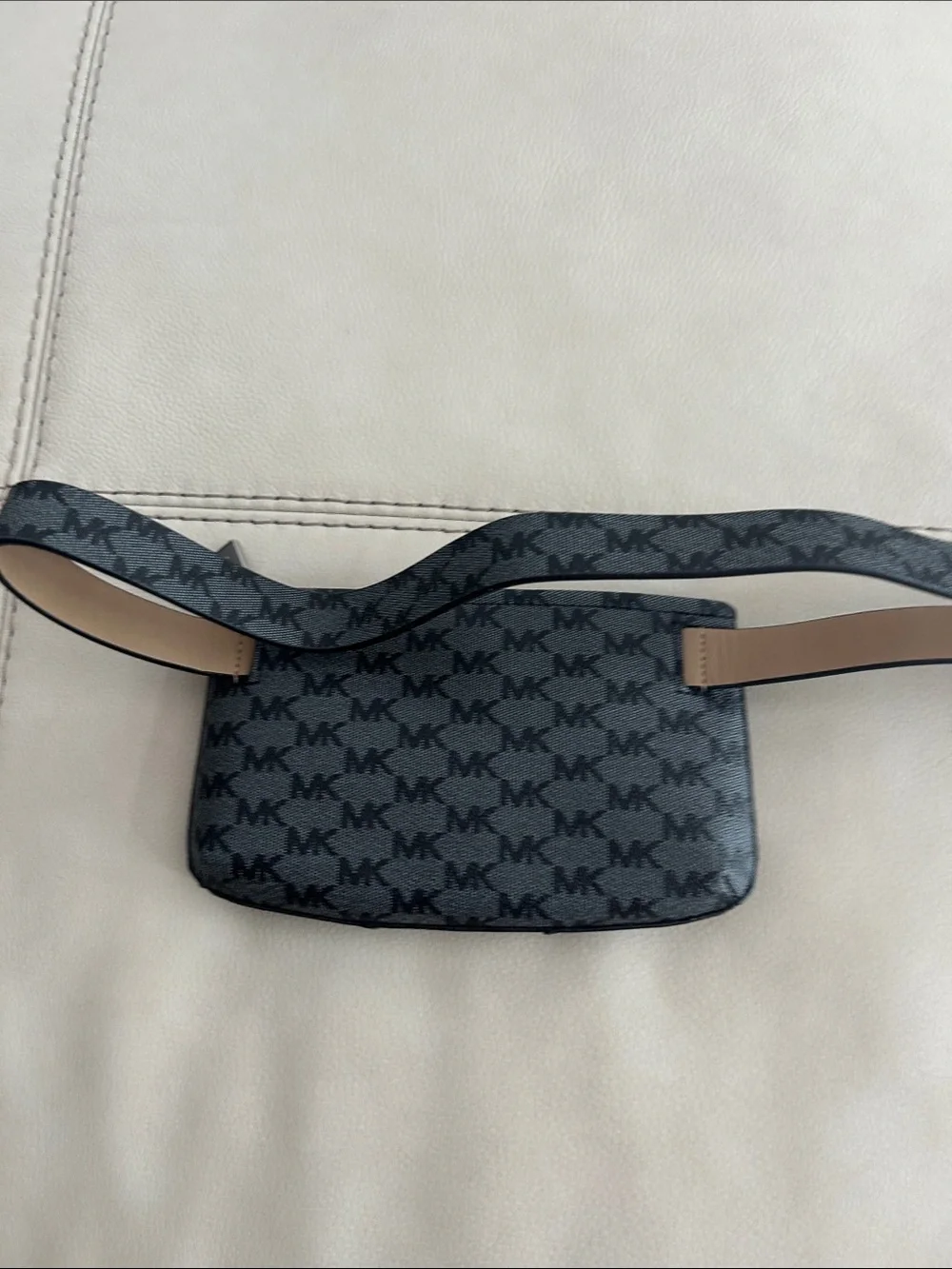 Michael Kors Gray and Black Monogram Belt Bag